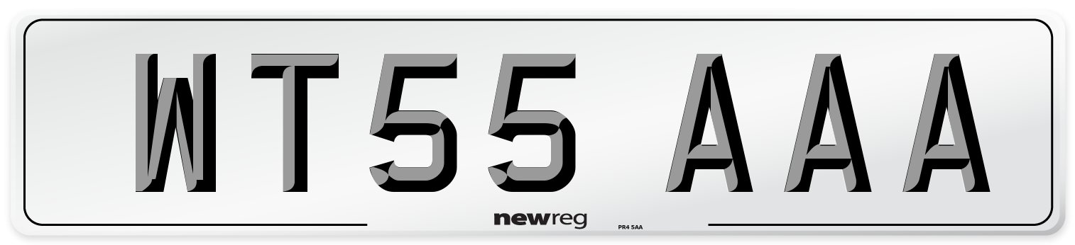 WT55 AAA Number Plate from New Reg